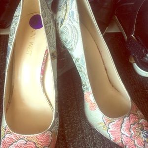 Nine West Embroided  Heels